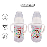 125ml Clear Feeding Bottle White Pack Of 2 - Small Wonder