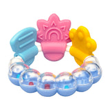 Rainbow Rattle Silicone Teether Purple - Small Wonder