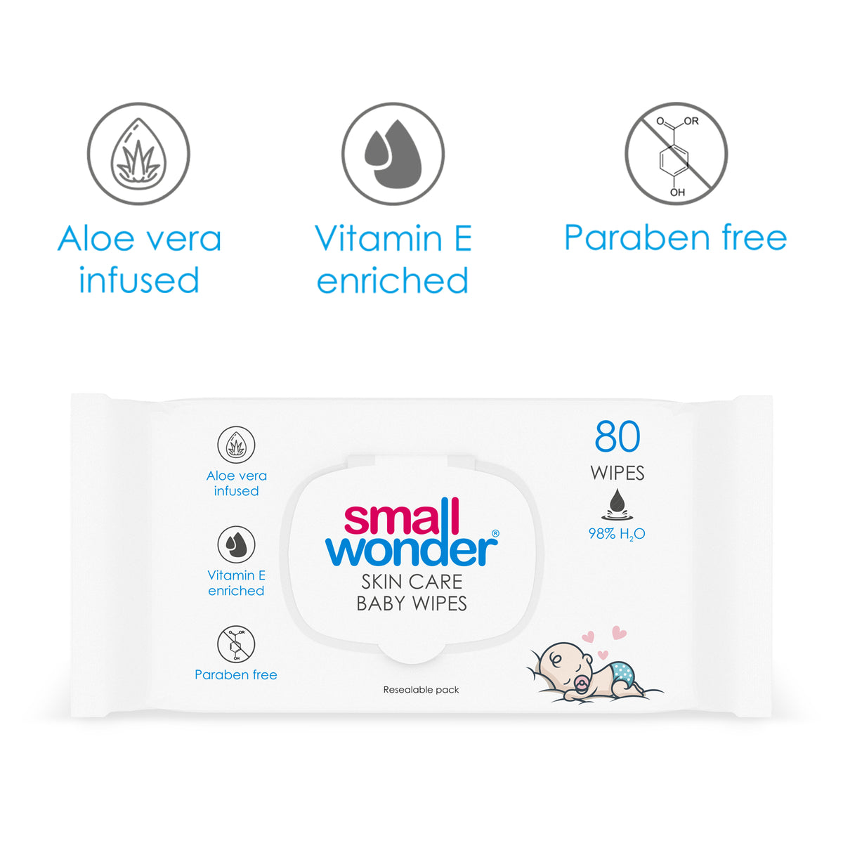 Small Wonder Skin Care Baby Wipes (Pack of 1)
