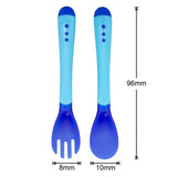 Heat Sensitive Spoon & Fork Blue - Small Wonder