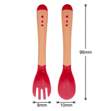 Heat Sensitive Spoon & Fork Red - Small Wonder