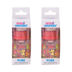 125ml Pure Feeding Bottle Pink Pack Of 2 - Small Wonder