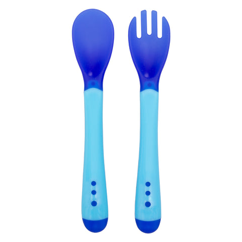 Heat Sensitive Spoon & Fork Blue - Small Wonder