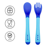 Heat Sensitive Spoon & Fork Blue - Small Wonder
