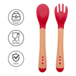 Heat Sensitive Spoon & Fork Red - Small Wonder